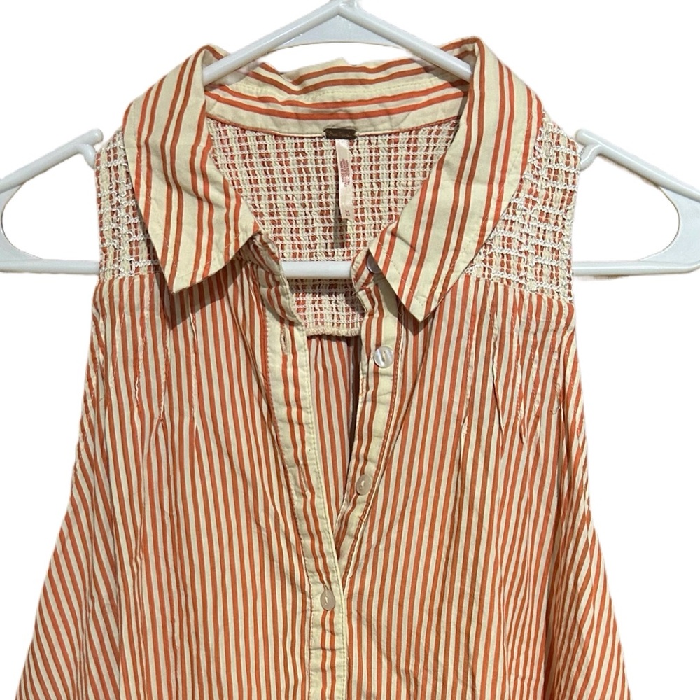 Free People Rust and White Textured Mini Dress - Picture 7 of 8